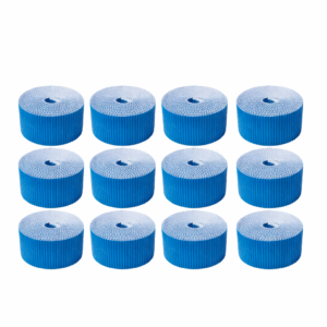 pack of 12 corrugated border rolls in blue