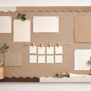 natural corrugated border rolls